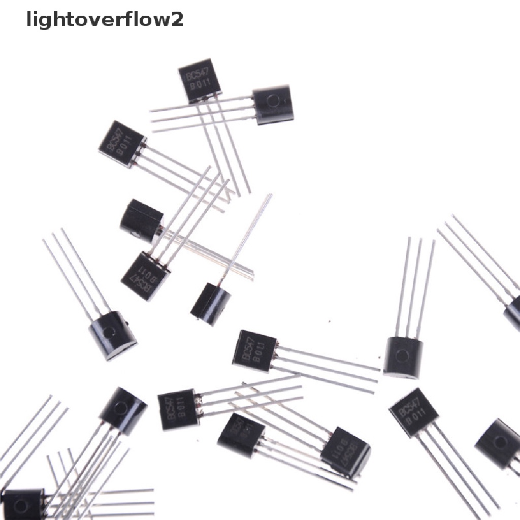 (lightoverflow2) 50pcs / set Transistor NPN BC547 BC547B 0.1A / 45V Warna Hitam