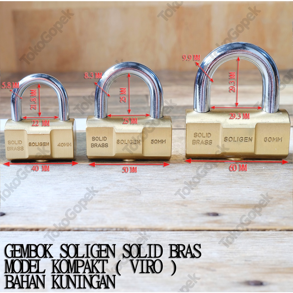 SOLIGEN GEMBOK V KOMPAKT - GEMBOK VIRO SOLIGEN 40MM 50MM 60MM