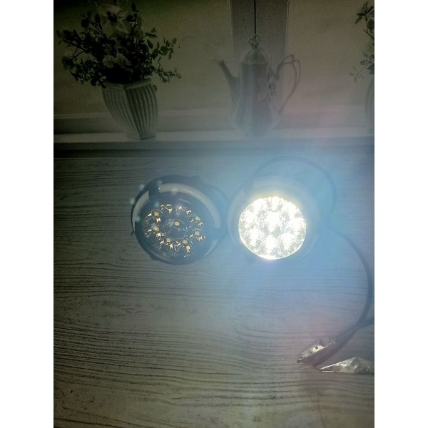 Lampu Tembak + Ring led spion sepeda motor 12 volt