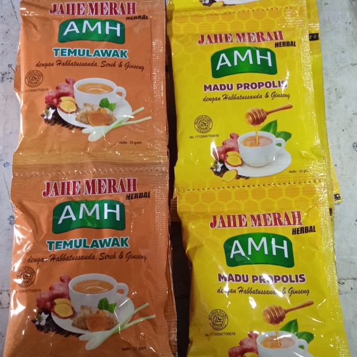 

TERBAIK JAHE MERAH AMH TEMULAWAK / JAHE MERAH AMH MADU PROPOLIS. ISI 10 SACHET