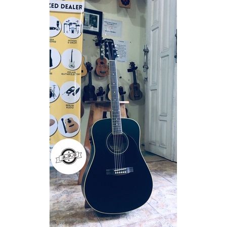 GITAR AKUSTIK ELEKTRIK SEGOVIA BLACK (TRAVEL TYPE)