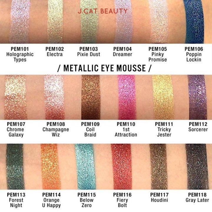 JCAT BEAUTY PRIS METAL CHROME EYE MOUSSE