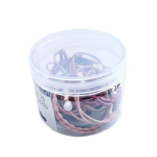 Gratis Ongkir - F519 Ikat Rambut 12 in 1 (FREE BOX) / Set Ikat Rambut Simple / Kunciran Rambut-1