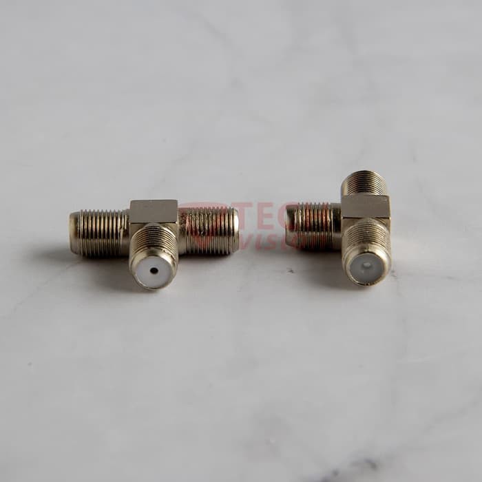 Connector T F Female (Konektor Cabang 3 Sambungan T Parabola Drat)