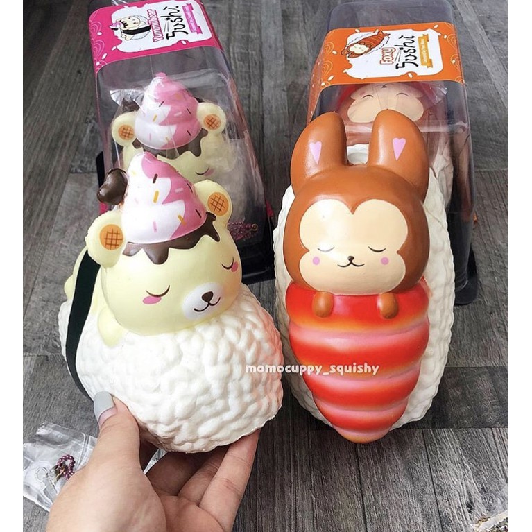 PROMO SQUISHY LICENSED jumbo yummibear sushi & foxy sushi CREAMIICANDY