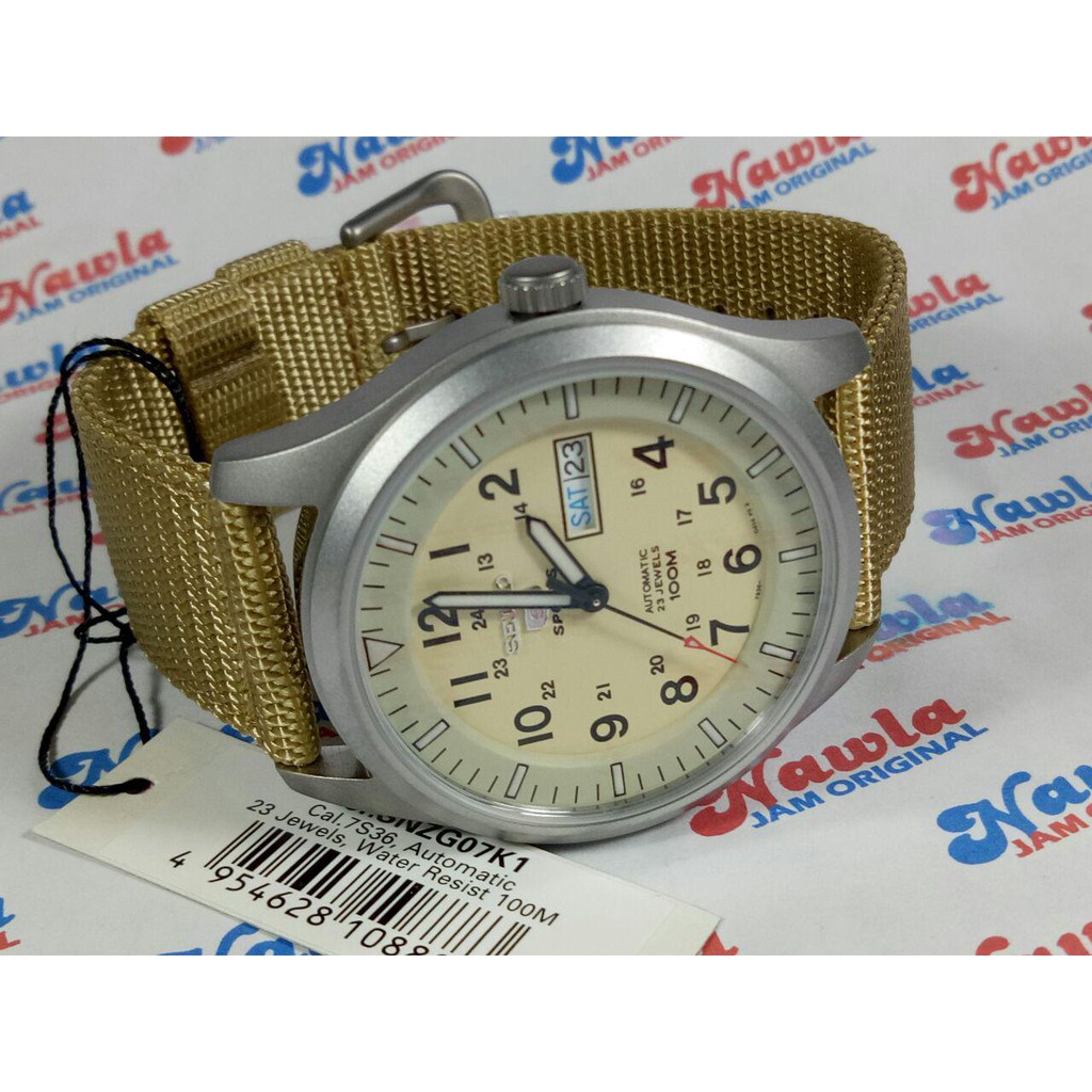 Seiko 5 Sports SNZG07K1 Beige Dial - Jam Tangan Pria SNZG07