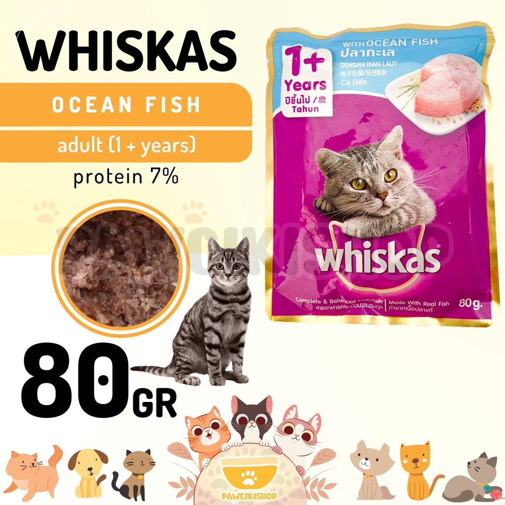 Jual WHISKAS POUCH ADULT OCEAN FISH / whiskas / whiskas