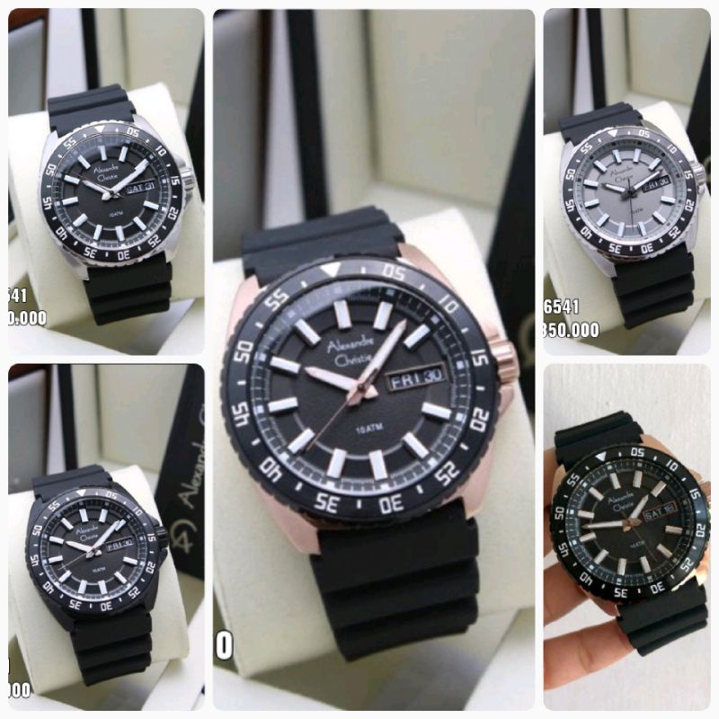 JAMTANGAN KARET PRIA AC6541 RUBBER | ALEXANDRE CHRISTIE AC 6541 ORIGINAL