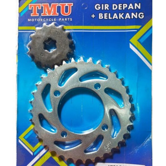 Gir Set Yamaha Vega R New 15T 35T Gear Gigi Depan Dan Belakang Jupiter Z Vega Lama