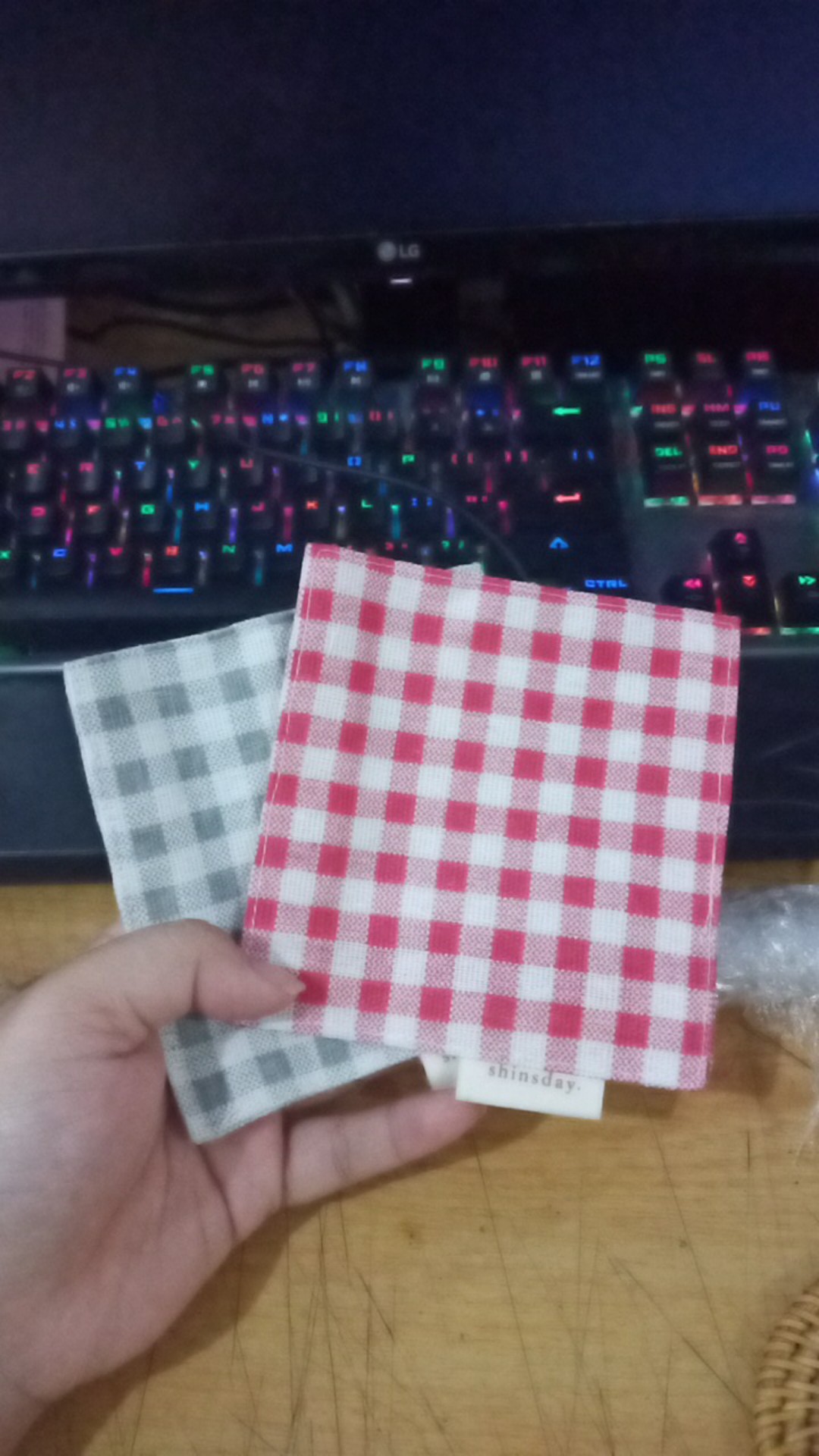 Coaster / Tatakan Gelas Kotak Kotak Korea