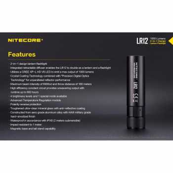 Nitecore Senter Led 2in1 Senter LED Superterang Design Lipstick CREE XP-L HD V6 1000