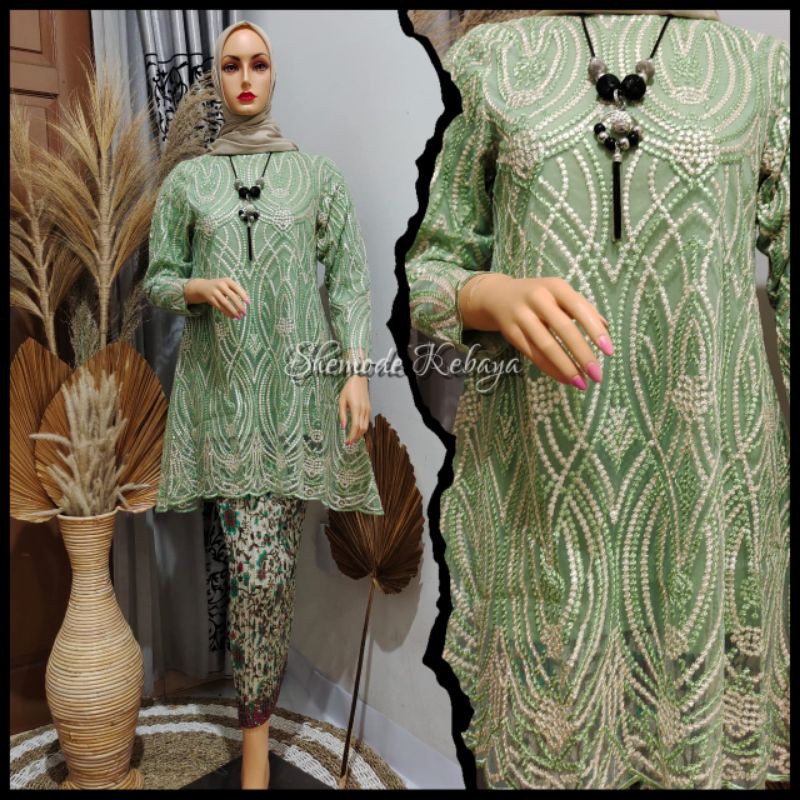 Realpict kebaya tunik/set/kebaya pesta/kebaya wisuda