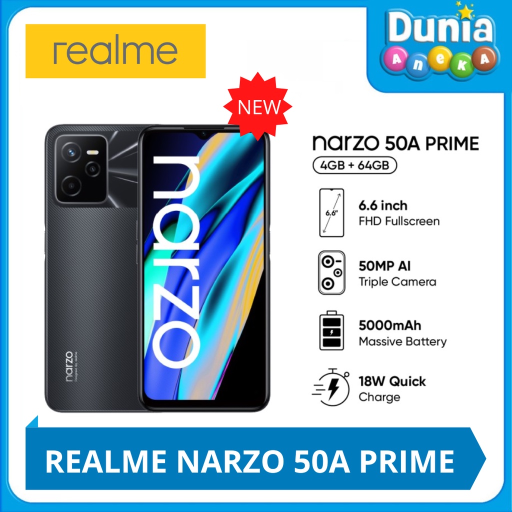 REALME NARZO 50A PRIME - GARANSI RESMI REALME INDONESIA