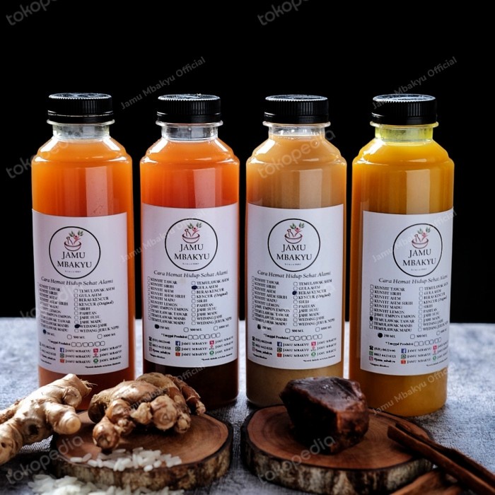 

WEDANG JAHE / BERAS KENCUR - Size 1000ML | JAMU MBAKYU - Wedang Jahe (BERKUALITAS)