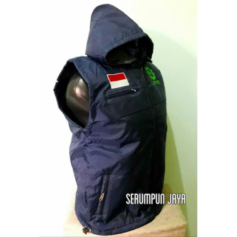 JAKET ROMPI SAFETY FIRST - JAKET ROMPI SAFETY FIRST PARASUT NAVY FULL BORDIR