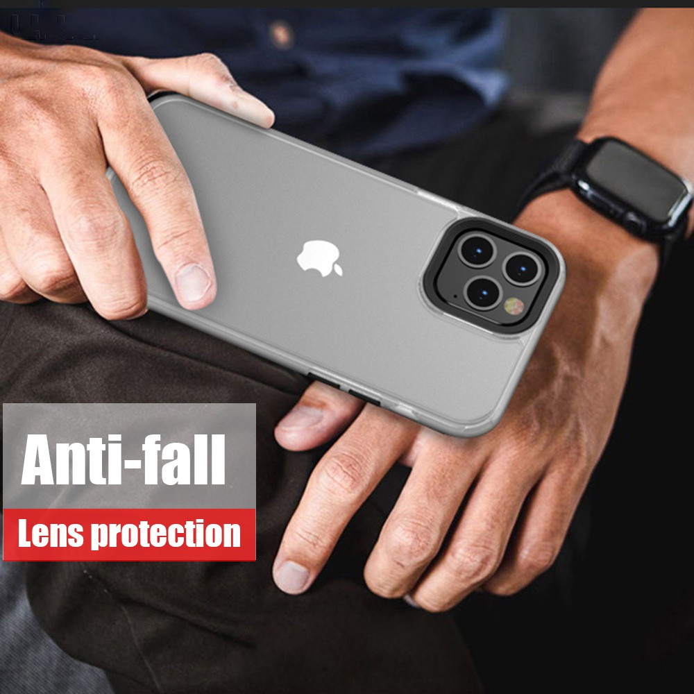 Casing Pelindung Kamera Shockproof Warna Polos Untuk Iphone 11 Pro Max