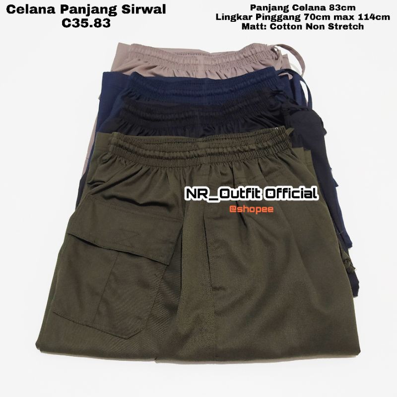 Celana Sirwal Jumbo Chinos Dewasa Pangsi Sontog Pinggang Karet Borju Big Size NR_Outfit Official COD