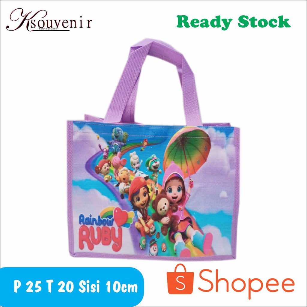 

goodie bag tas ulang tahun tas souvenir tas ultah rainbow ruby