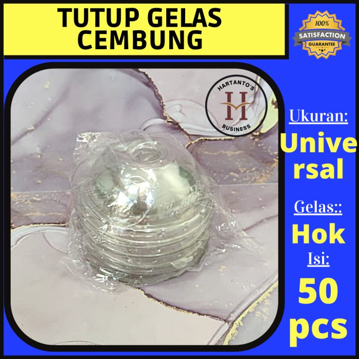 Tutup Gelas Plastik Cembung (Universal) / Tutup Pop Ice