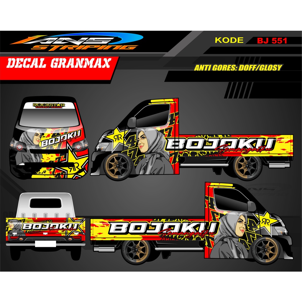 DECAL STIKER GRANMAX / STIKER MOBIL PICK UP / STIKER MOBIL GRANMAX