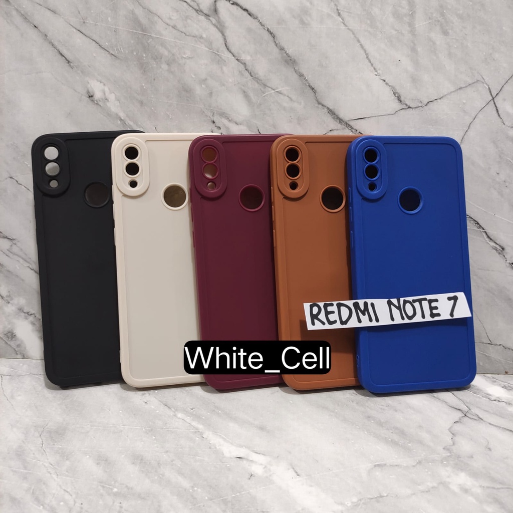 SoftCase ProCamera Silicon Matte Case Full Cover Redmi Note 10 5G Note 10 Note 10 Pro Note 7 Note 8 Note 8 Pro White_Cell