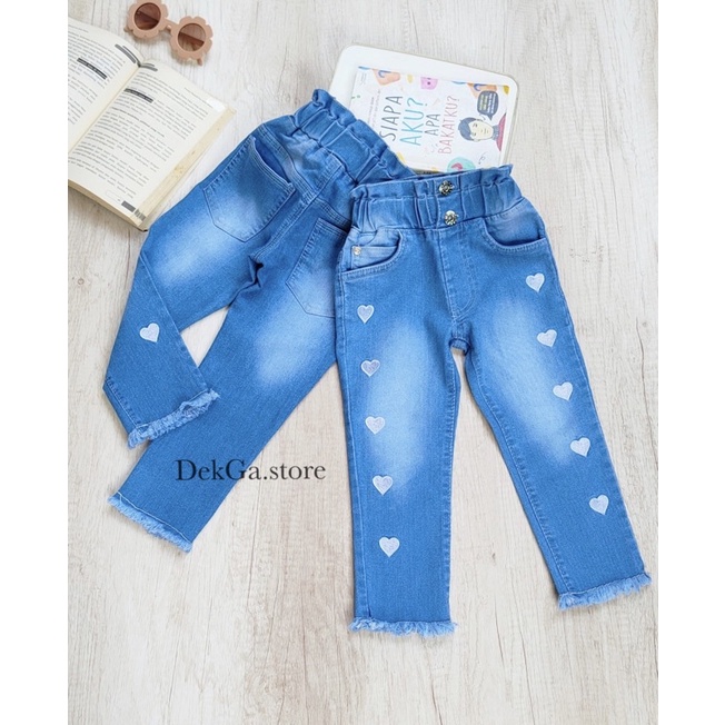 Celana anak jeans Anak love  3th-13th