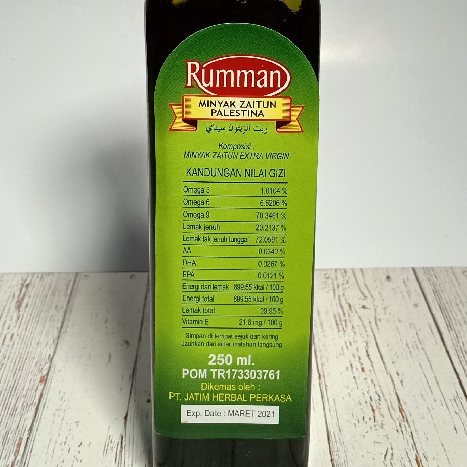 

Tree Am Pm Rumman Zaitun Olive Oil Extra Virgin Palestine 250 Ml