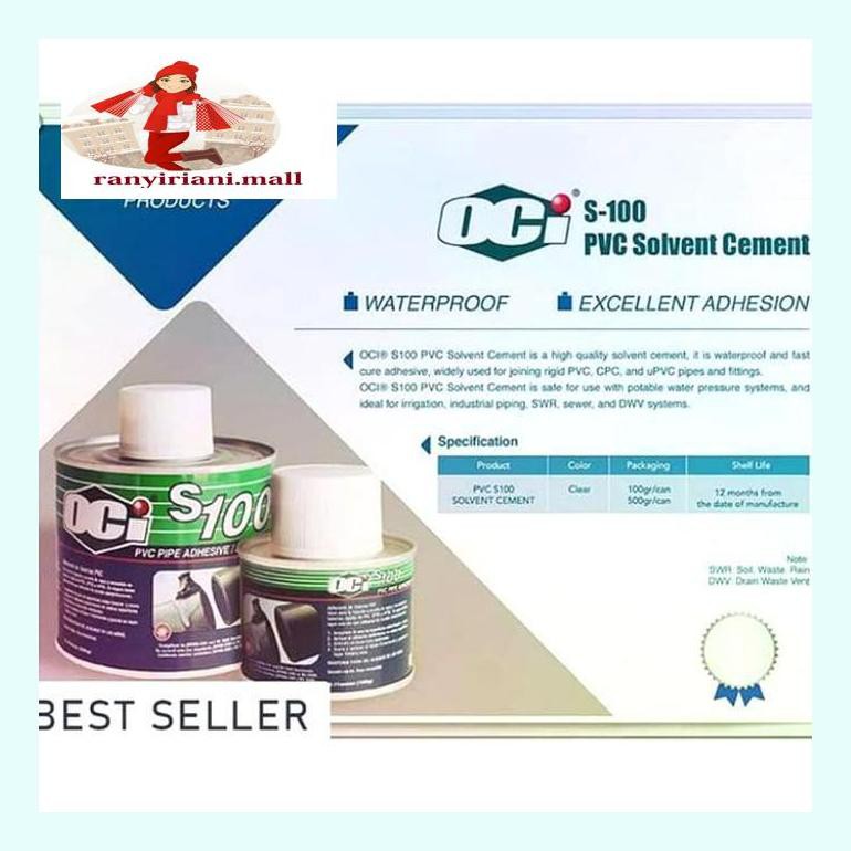 

510Fsjbran Lem Pipa Paralon/Lem Pvc Oci S100 Kemasan 100Gram Rany5Ckhd