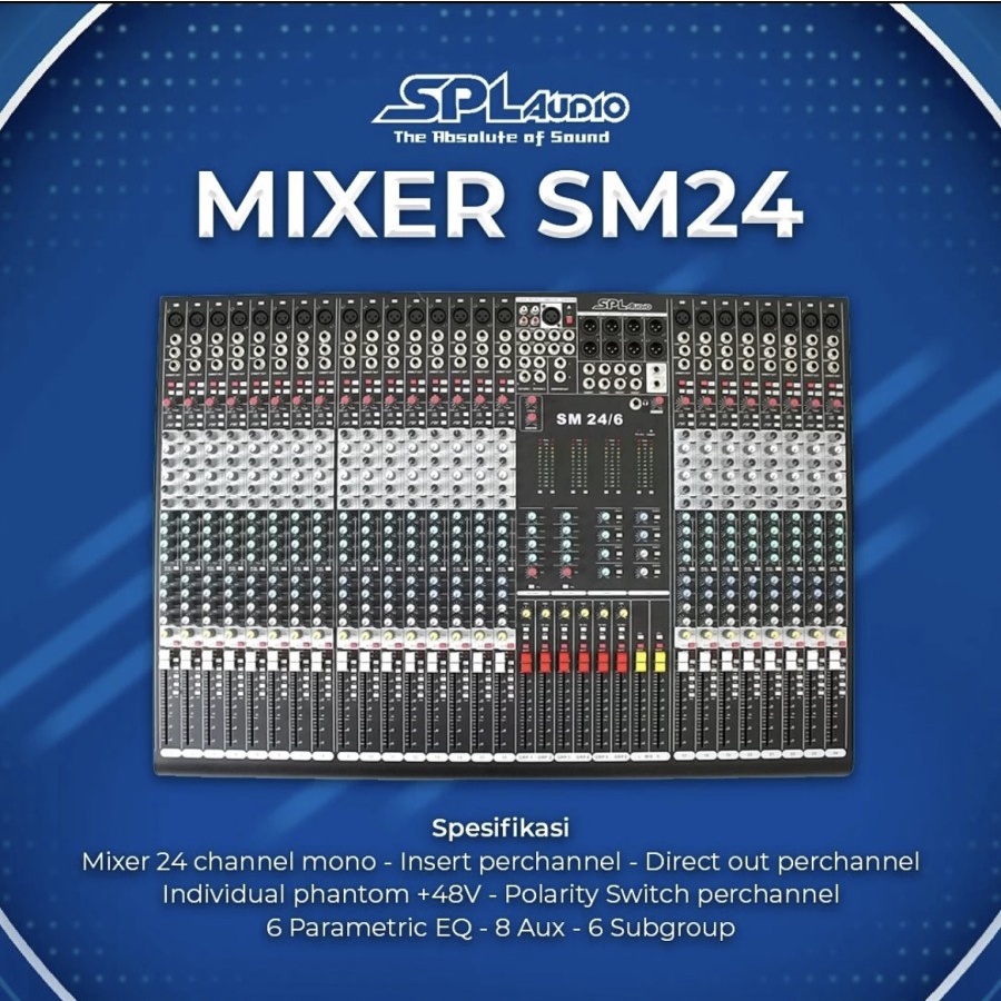 MIXER SPL AUDIO SM-24 8 Aux 6 Tone