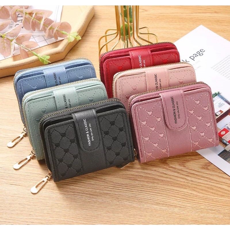 Dompet Kartu Lipat Wanita BS46 Dompet Koin Mini Wanita Korean fashion trendy ACC