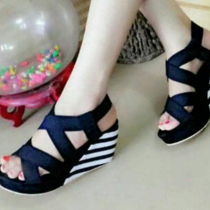 WANITA FASHION W361 WEDGES FASHION SEPATU WANITA
