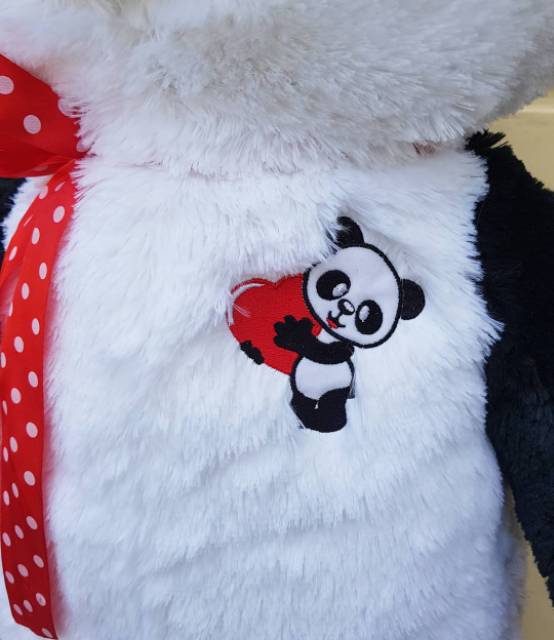 Boneka aimi panda bordir pita