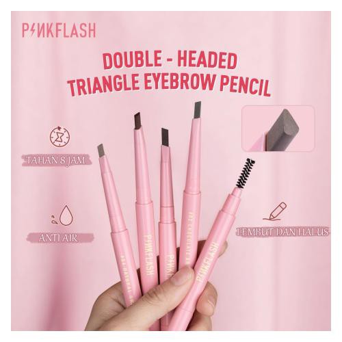 PINKFLASH Automatic Eyebrow Pencil Tahan Air Pigmen Pensil Alis