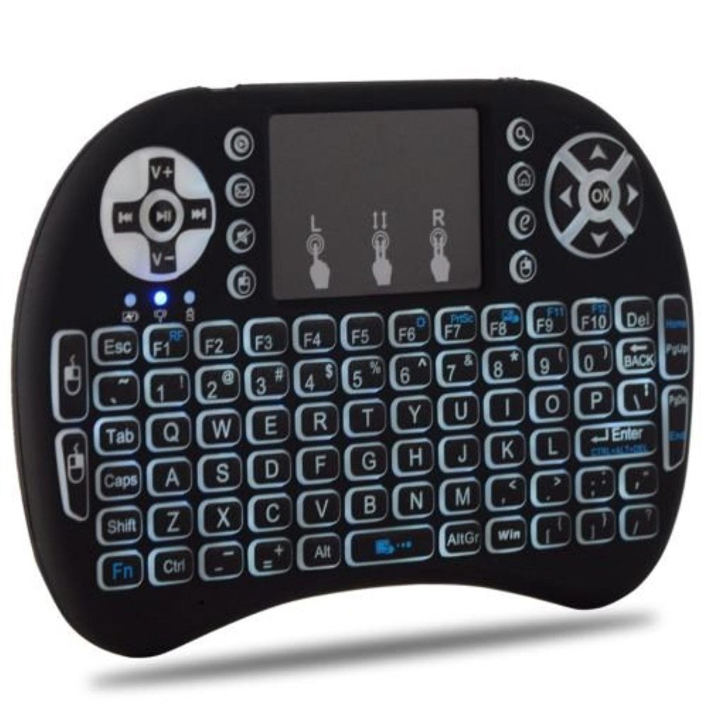 Mini Wireless Keyboard Touchpad i8 with 3 Differect LED Backlight Color