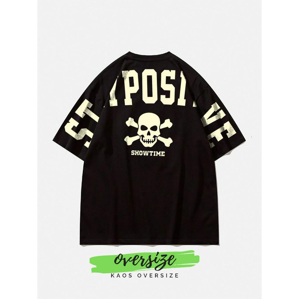KAOS OVERSIZE MOTIF TULISAN DI PUNGGUNG / KAOS OVERSIZE ANAK MUDA / KAOS OVERSIZE PRIA DAN WANITA DE