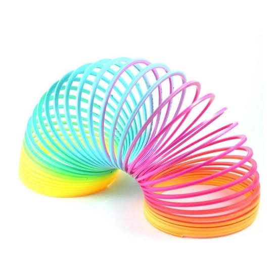 Mainan Kreatif Yoyo Per Slinky Rainbow Magic Spring Yoyo Cincin Besar