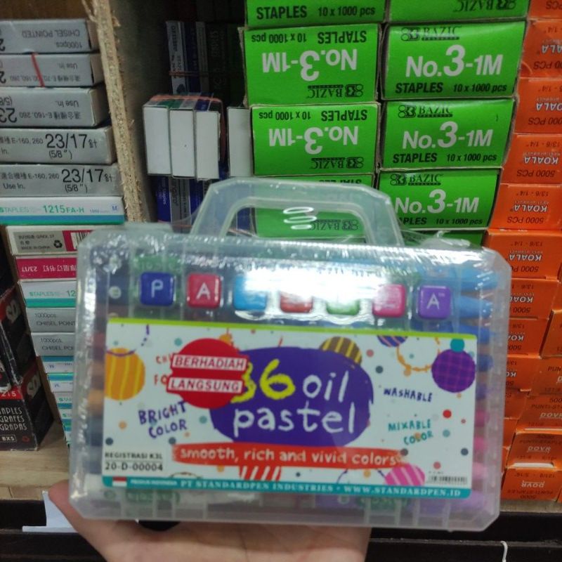 

crayon pascola 36 warna hexagonal oil pastel pascola