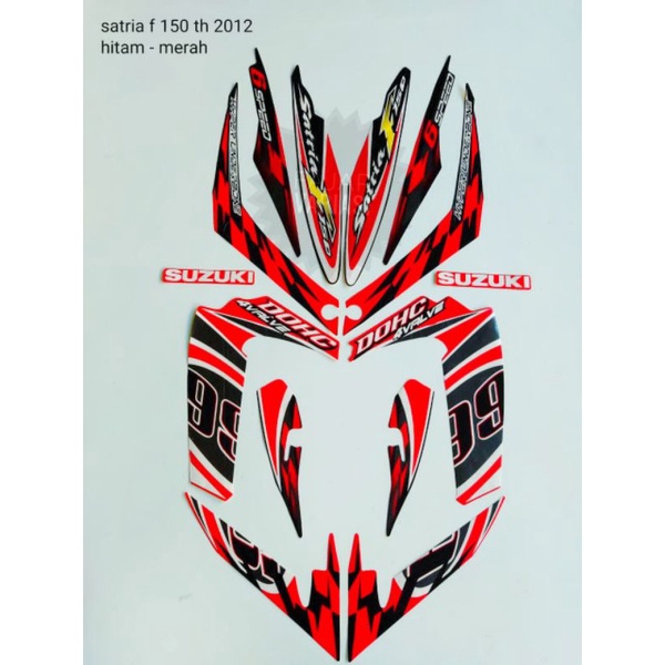 Striping satria fu 2012 hitam merah berkualitas terbaik