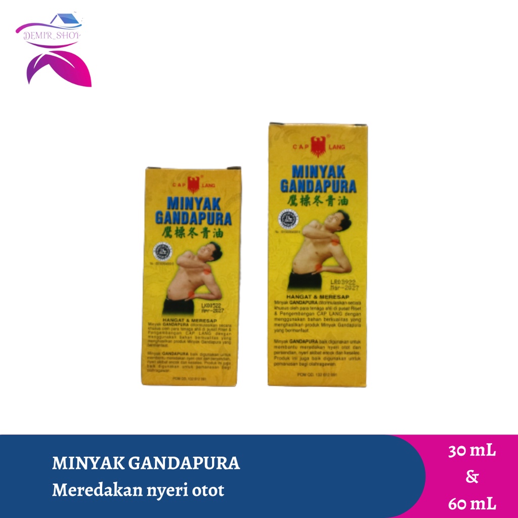 Minyak Gandapura Cap Lang 30 mL dan 60 mL Meredakan Nyeri Otot