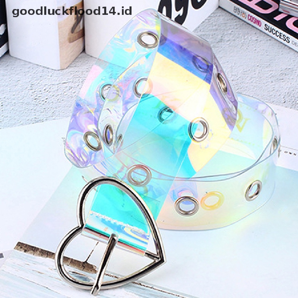 [OOID] New Women Transparent Belt Laser Casual Decoration Pin  Fashion Lady Girls  ID