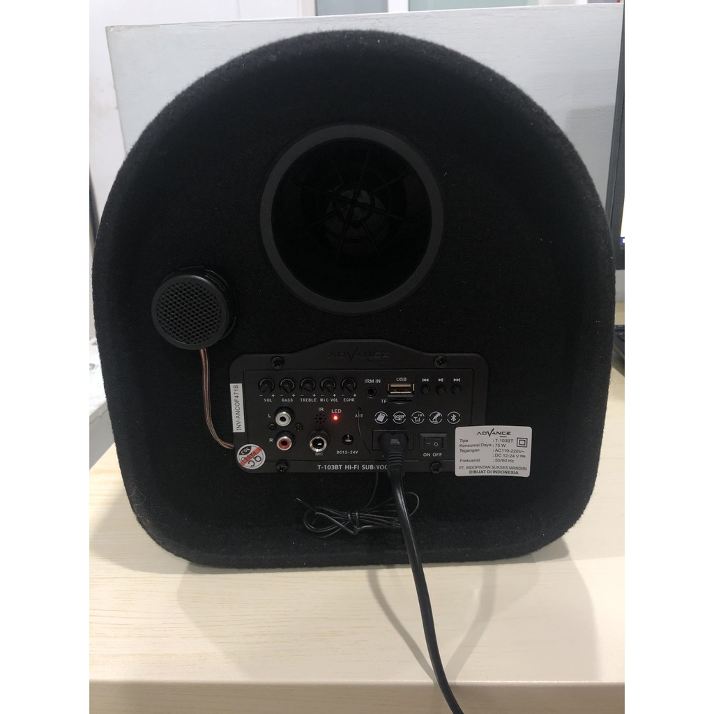 Speaker aktif bluetooth advance 8in T103BT