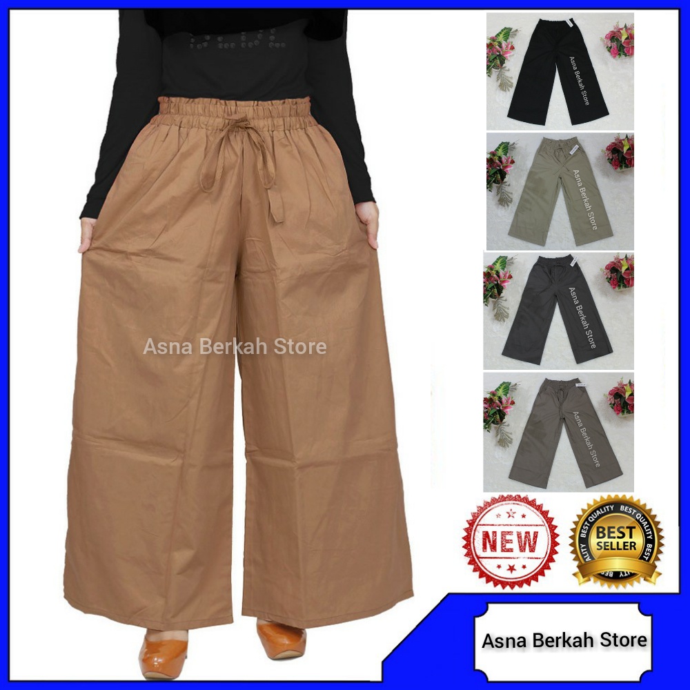 Celana Kulot Wanita Katun Twill (standar-jumbo-super) / Kulot Wanita Panjang fit to XXL