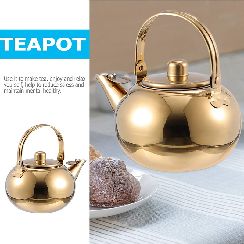 Whistling Kettle with Strainer,Teapot Kettle Whistling Kettle Induction Tea Kettle Whistling Kettle for Kitchen Stove 2