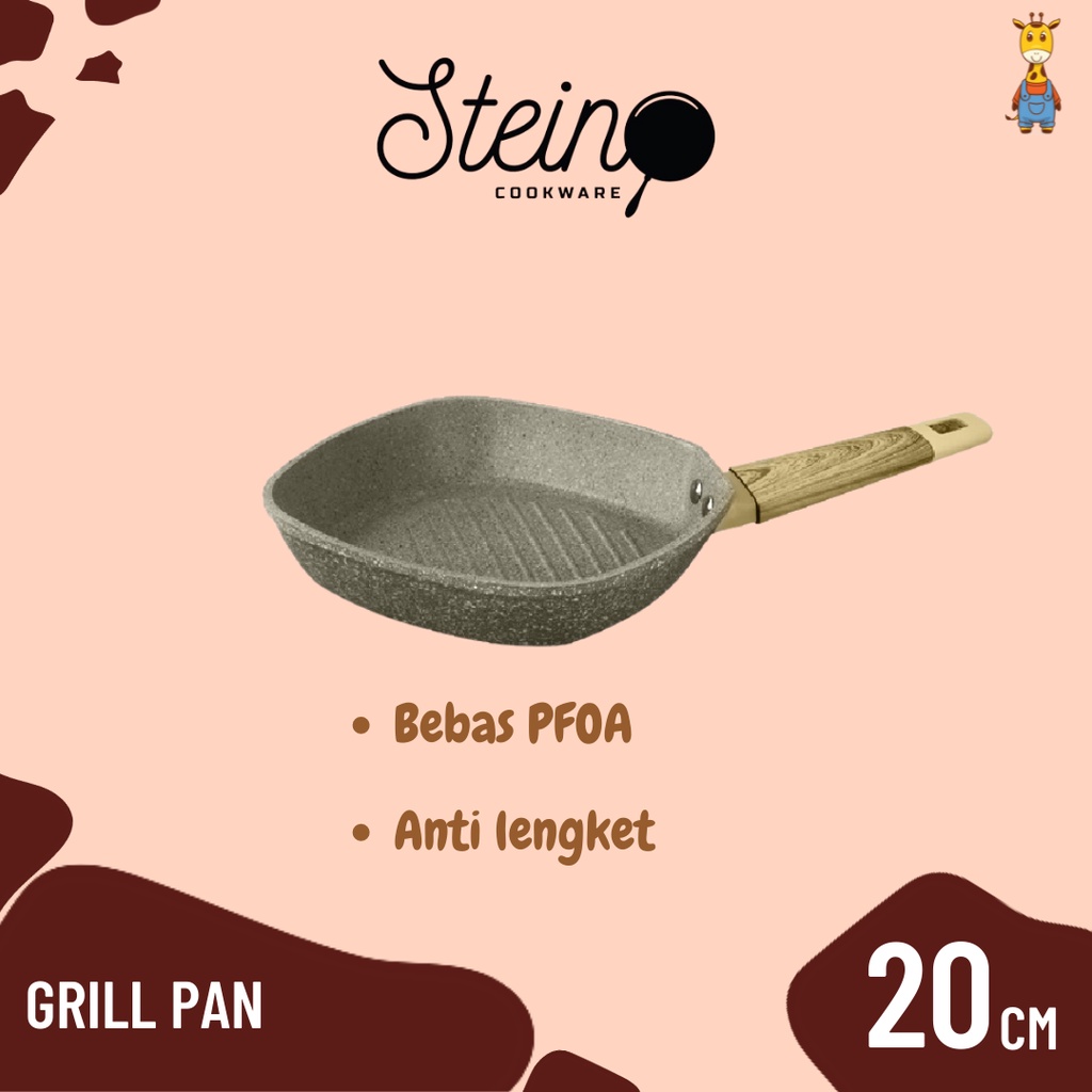 Stein Grill Pan 20cm/ Panci Penggorengan