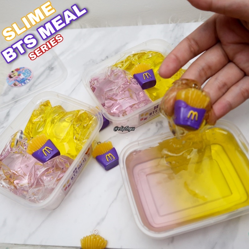 SLIME BT21 MEAL X MCD SUPER 200GRAM SUPER CLEAR BEST BY ELIPTOYS BEST SELLER