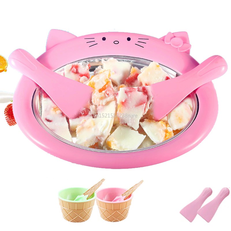 Cartoon Mini Ice Cream Maker Fried Yogurt Machine Summer Cool Ice Cream Maker Ice Cream Roller