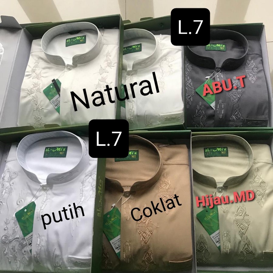 Baju koko Kemeja koko lengan pendek al Mia Jumbo Bigsize Besar L7