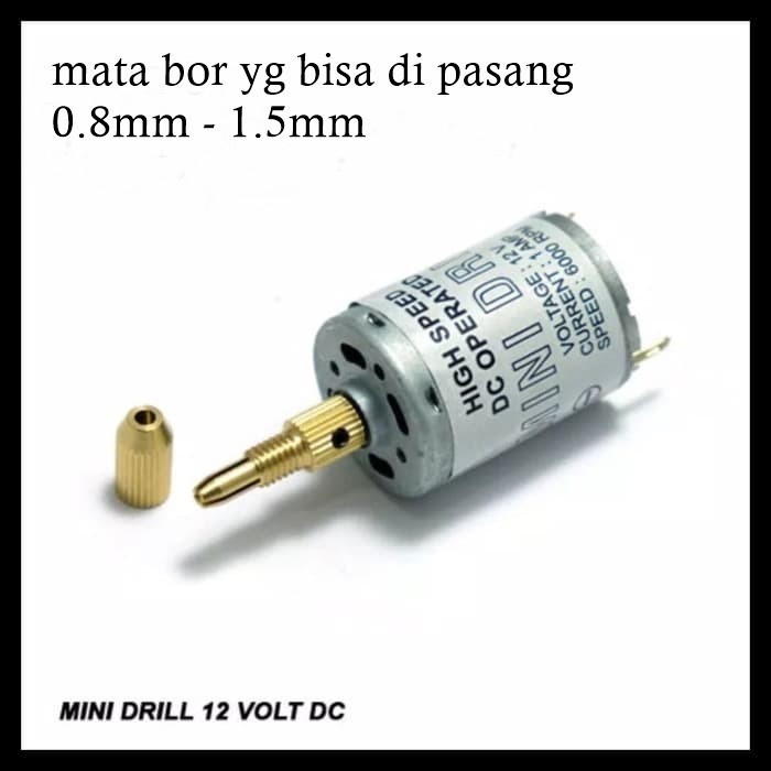 Terlaris Dinamo Bor mini drill motor DC 12v 1A 6000rpm mata bor micro