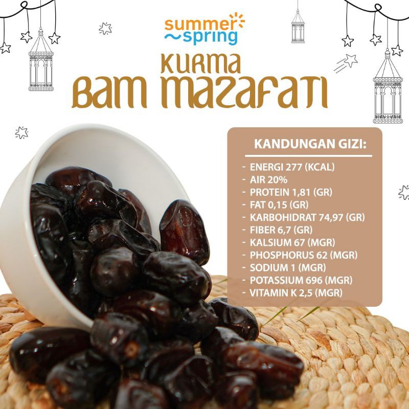 

kurma asli Bam Muzafati original 100%. impor dari Iran