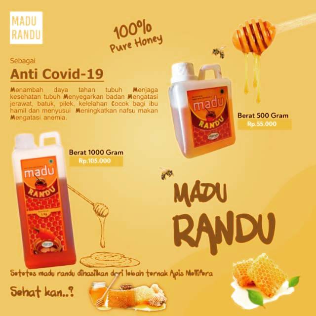 

Madu asli randu mabruuk original 1 kg 1000 gr menambah daya tahan tubuh
